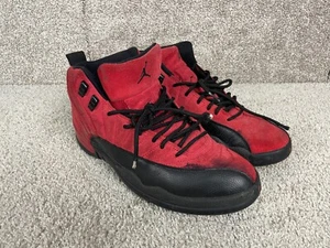 Air Jordan 12 Retro Reverso Gripe Juego Tenis Para Hombre Talla 11 Con Cordones Rojo Negro - Imagen 1 de 13