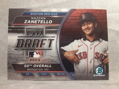 2023 Bowman Draft #BDN-1 Nazzan Zanatello Draft Night - Boston Red Sox - Image 1 of 2