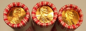 1983-P Lincoln Memorial Cent Rolls BU Original Bank Wrap OBW   ***3 Rolls*** - Picture 1 of 4