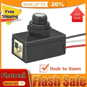 Dusk to Dawn Sensor,Photocell Sensor,Light Sensor for Outdoor Lighting,UL Listed - Picture 1 of 12