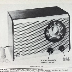 1946 Emerson Radio Model 503 Wire Schematic Repair Manual Vintage Original - Picture 1 of 2