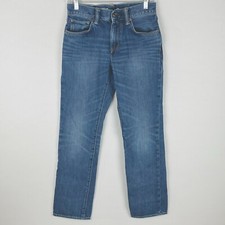 Gap Mens 28 X 32 Straight Vintage Cotton Whiskered Medium Wash Jeans