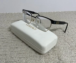 Versace Women’s Reading Glasses Black & Gold 54018 Made In Italy - Picture 1 of 13