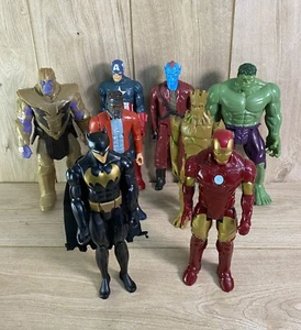 8 x Hasbro Marvel DC Comics 12" Figure Bundle Hulk Groot Thanos Iron Man Batman - Picture 1 of 9