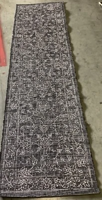 BLACK / IVORY 2'-3" x 8'-0" Flaw in Rug Reduced Price 1172675959 CY8680-36621-28 - Image 1 of 4