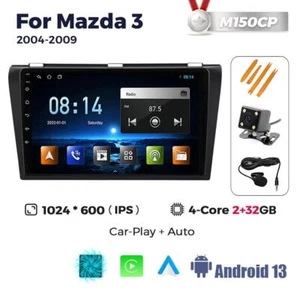 For Mazda 3 2003-2009 Android Auto Car Radio GPS Navi Stereo Wireless Carplay - Picture 1 of 16