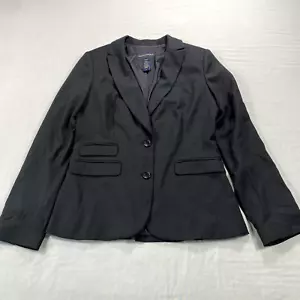 Banana Republic Blazer Womens 8 Black Polyester Blend Stretch Sport Coat Jacket - Picture 1 of 10