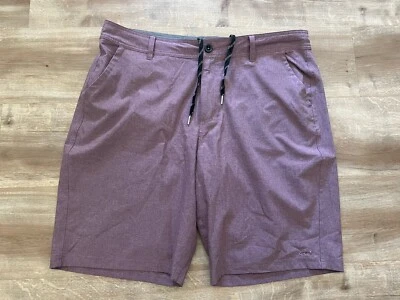 Pantalones Cortos Híbridos O’Neill Para Hombres Talla 36 Secado Rápido Granate Rojo Bolsillo Playa Surf Foto 1 de 4