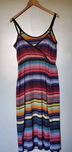 Vestido midi a rayas multicolor Athleta mediano Havana RAINBOW - Imagen 1 de 6
