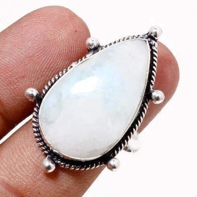 Karibik Larimar Edelstein Handarbeit Mode Geschenk verstellbar Schmuck Ring S... - Bild 1 von 4