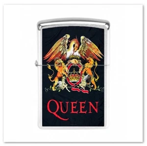 ZIPPO - Queen - Benzin Sturm Feuerzeug - Chrome Brushed - BF - Picture 1 of 1