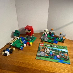 🔥LEGO Minecraft 21123 THE IRON GOLEM  & 21153 The Wool Farm