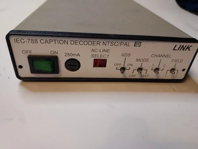 Link Electronics IEC-788 Caption Decoder NTSC PAL Tested - Image 1 of 2