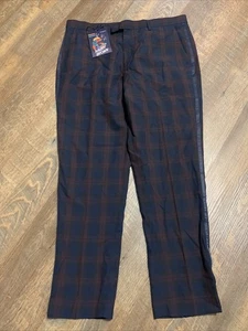 NEU Harry Brown London Slim Cropped Tartan Anzughose 34x32 Hose Act 34x28 - Bild 1 von 14