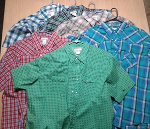 Wrangler Rancher geknöpfte Kragenhemden (Posten x 6 neu: lesen) Größe 3X - Bild 1 von 10