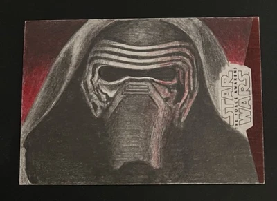 Topps Star Wars Sketch 1/1 Kylo Ren By Brent Ragland 🔥🔥🔥 - Image 1 of 2