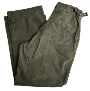 Vintage OD Field Trousers Military Pants Cotton Twill 30x31 - Picture 1 of 14