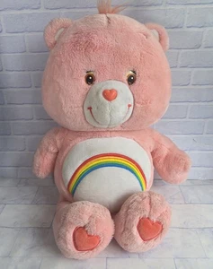 Care Bear Pink Bear Plush Cheer Rainbow - 20" Jumbo Vintage 2003 Vivid Imaginat - Picture 1 of 10