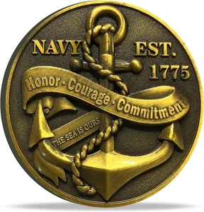 USA - Navy Core Value Sailor's Creed Challenge Coin (Einzelmünze) - Bild 1 von 6