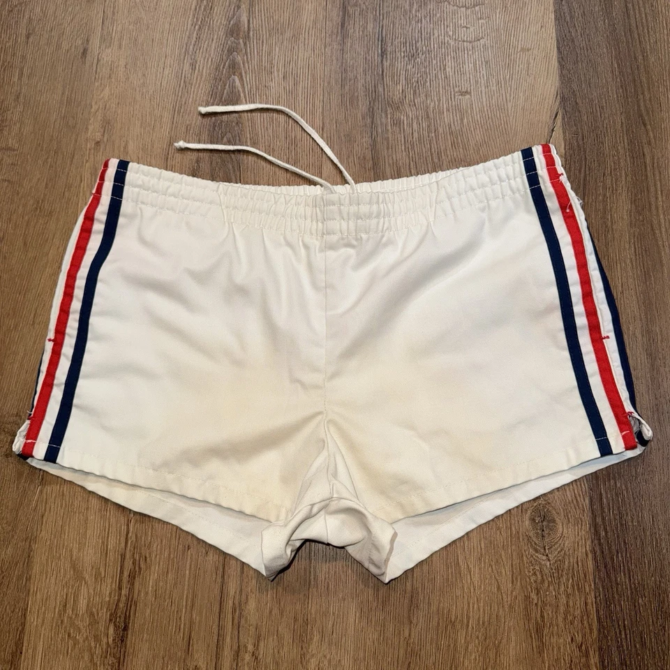 Vtg 70s 80s Gym Shorts Mens 34 JCPenney Running Athletic Stripes Mod Vintage - Image 1 of 4