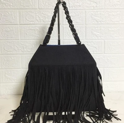 Colección LANVIN Flecos Cadena Bolso de Mano Cartera Bolso de Mano USADO ¡Buen Estado Japón! Foto 1 de 4