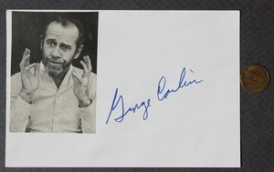 Stand Up Comic Legend George Carlin signed autographed photocard Died in 2008 -- - Picture 1 of 1