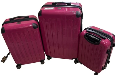 HAUPTSTADTKOFFER Alex - 3er Kofferset, Trolley-Set, Reisekoffer (S,M,L)Magenta - Bild 1 von 4