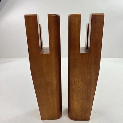 Pair of Thuma Classic Bed Legs Walnut Finish Wood - Image 1 of 4