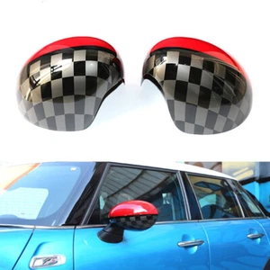 Side Mirror Cover Caps Fit For MINI Cooper JCW Design F56 F57 F55 F60 2014+ - Picture 1 of 6