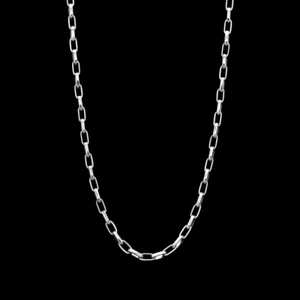 Mens Platinum Link Chain 20 Length 3MM Width 23 Grams - Picture 1 of 5