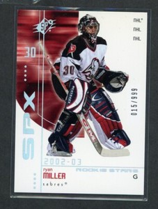 2002-03 SPX ROOKIE STARS #187 RYAN MILLER RC 15/999   *12341