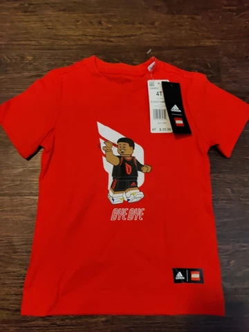 NWT Adidas X Legos Boys 4T Damian Lillard Shirt NBA Cover