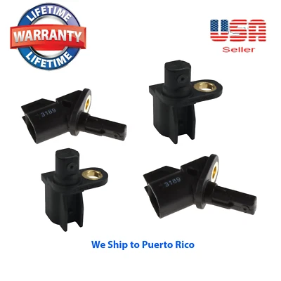 4 ABS Wheel Speed Sensor Front Rear Left & Right Fit for Lincoln Jaguar Volvo - Image 1 of 4