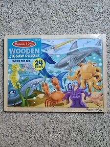 New Melissa & Doug Wooden Jigsaw Puzzle "Under the Sea" 24 Pieces - Picture 1 of 8