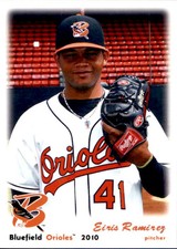 2010 Bluefield Orioles Grandstand #28 Eiris Ramirez Dominican Republic DR Card