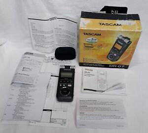 Tascam DR-07 Portable Digital Recorder with Manual, Papers, Cover, Box WORKING