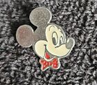VTG Silver Toned Enameled Lapel Hat Pinback Mickey Mouse Disney Pin Stamped 