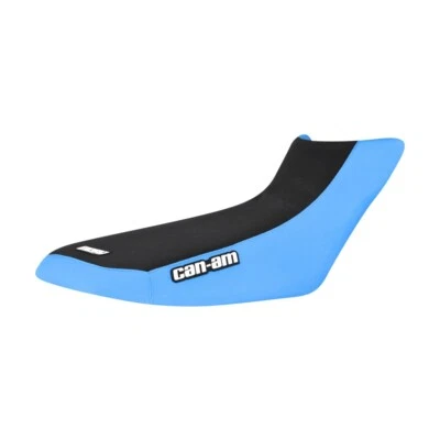 Can Am Outlander Max 450 570 650 850 1000 Seat Cover LIGHT BLUE/BLACK Logo #292 - Image 1 of 4