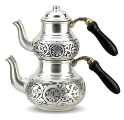 Teiera in rame teiera fatta a mano bollitore turco tradizionale teakettle ara... - Immagine 1 di 4