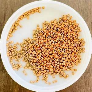 11/0 MIYUKI Seed Beads,Delica, Duracoat Galv Matt Yellow Gold (DB1833F), 5g - Picture 1 of 1