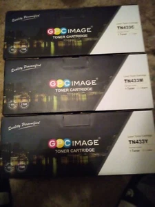 3 GPZ TONER DI RICAMBIO PER BROTHER TN433C CIANO TN433M MAGENTA & TN433Y GIALLO - Foto 1 di 4