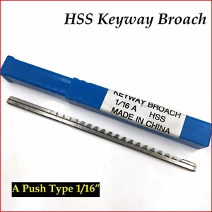 Keyway Broach 1/16" Inch A Push Type HSS Size CNC Metalworking Tool Accessories - Picture 1 of 8