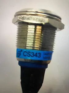 Poussoir Anti vandale métal et éclairage bleu 12V, contact 1A/250v CS343 + TVA - Foto 1 di 7