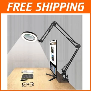 Adjustable Magnifier Light with Big Clamp for Crafting, Reading, and Close Work - Picture 1 of 8
