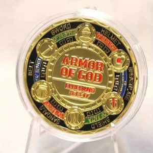 Armor of God Military Challenge Coin Christian Faith Collectible Coin Medal 1pc - Picture 1 of 6