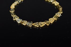 Natural Citrine Smooth Triangle Shape Gemstone Loose Beads 6''For Jewelry Making