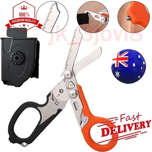 Multifunction Emergency Response Tactical Shears w/ Sheath Cut Foldable Scissors - Picture 1 of 16