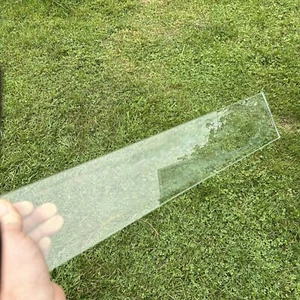 Vintage Antique Medicine Cabinet Glass Shelf Round Edge Replacement 4" x 20 1/2” - Picture 1 of 11