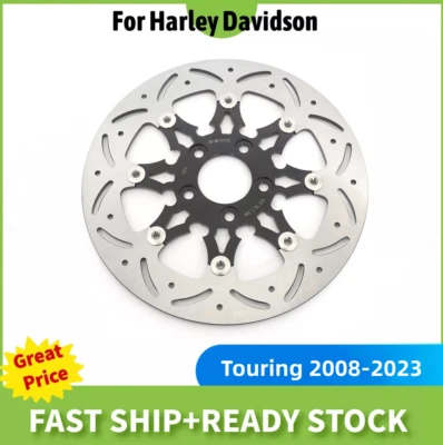 Rotor de freno trasero flotante 11,8" para Harley Touring Electra Glide Road King 08-23 Foto 1 de 4