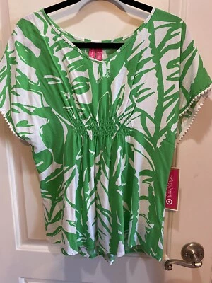 Lily Pulitzer for Target Green Printed Boom Boom Top Girls XL (14/16) - Image 1 of 3